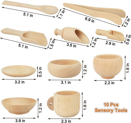 Toddler Sensory Bin Scoops & Fine Motor Tool Se