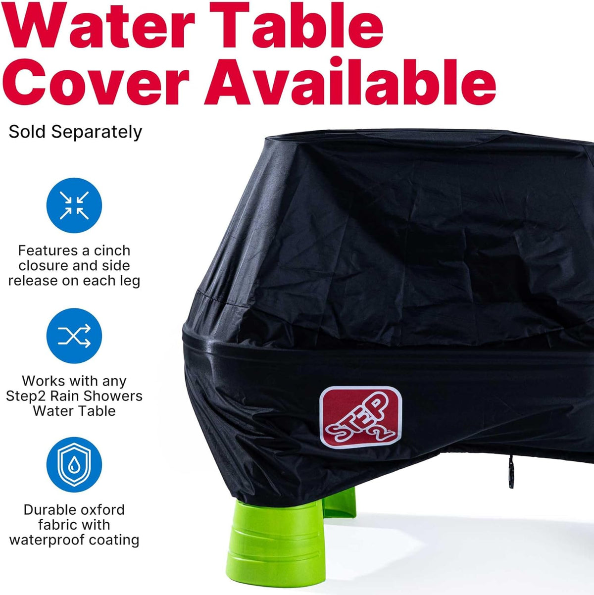 Step2 Rain Showers Splash Pond Water Table, Kids Water and Sand Activity Sensory Playset