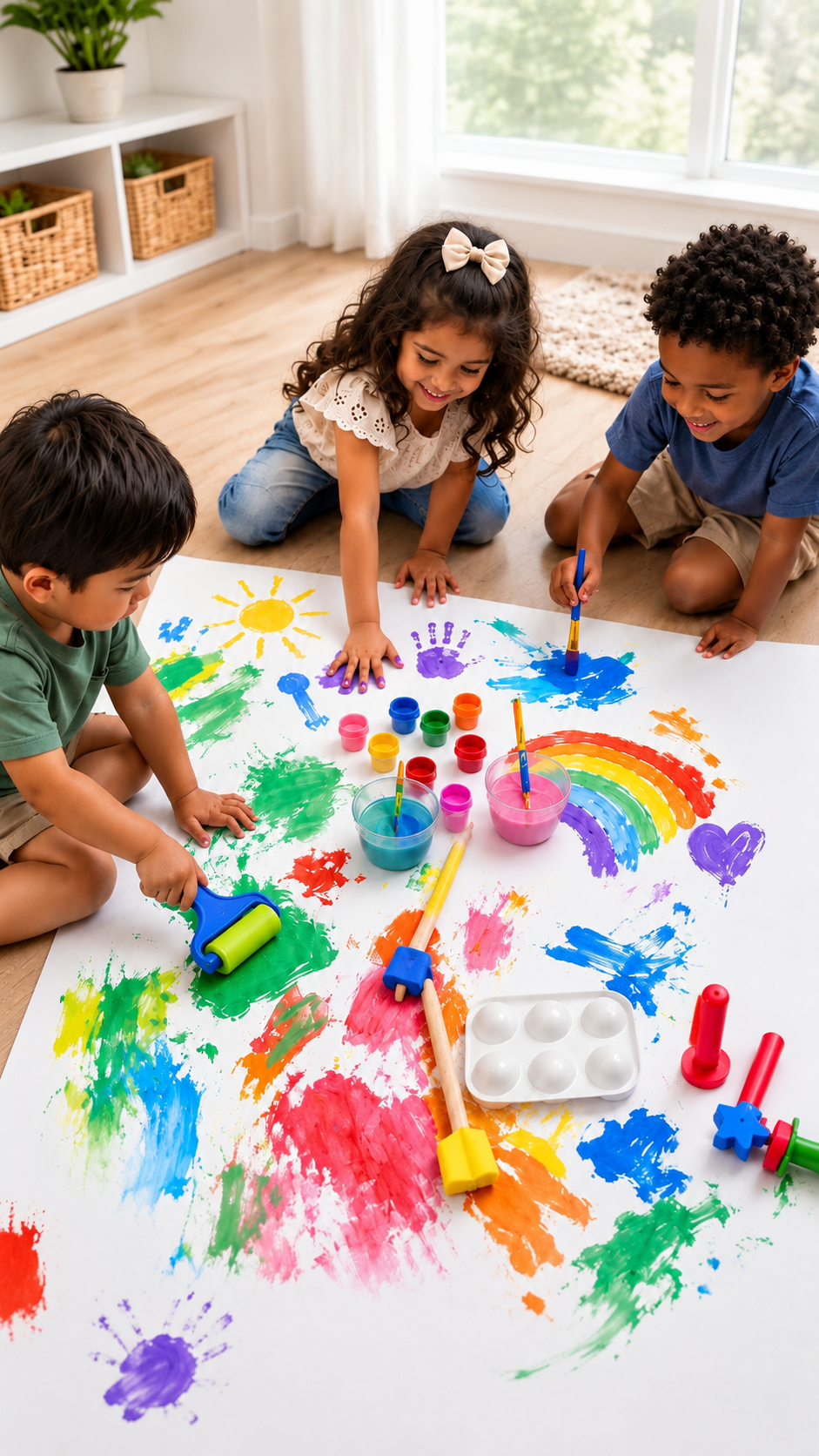 Washable Finger Paint Art Set for Toddlers – 25 Pieces