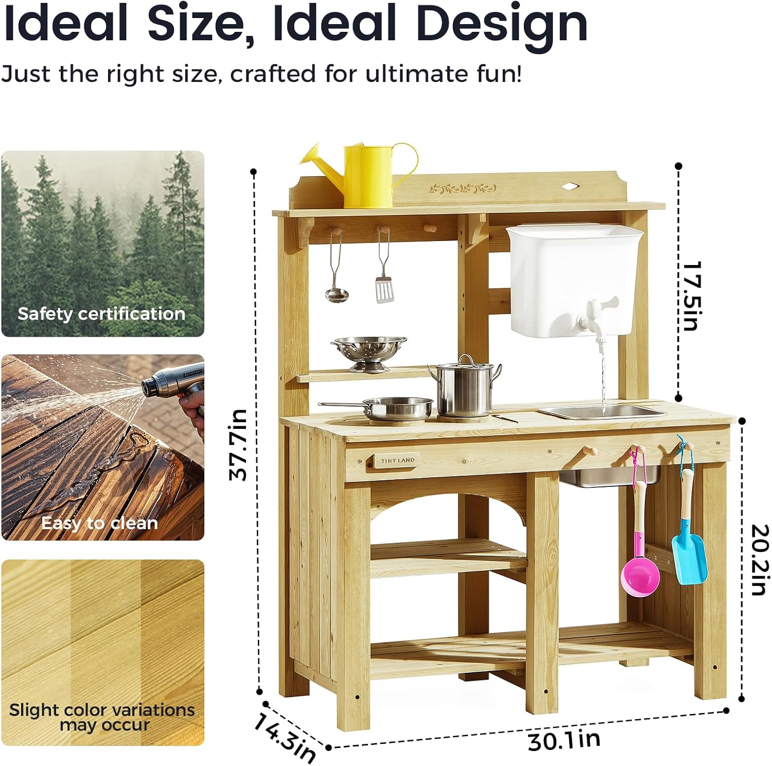 Kids Outdoor Mud Kitchen with Water Tank