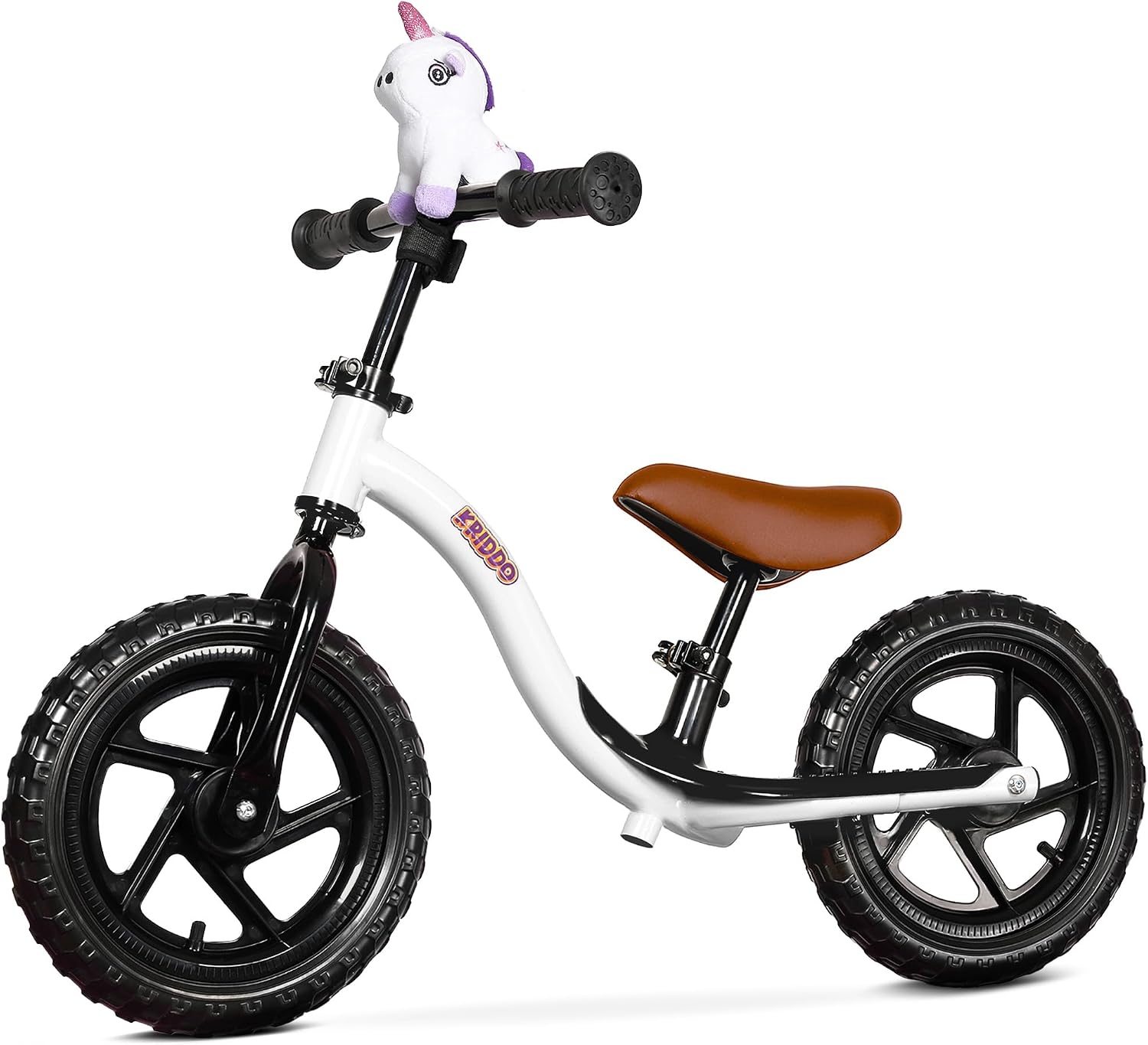 KRIDDO Toddler Balance Bike for Kids Ages 2–5 | Lightweight Training Bicycle | White
