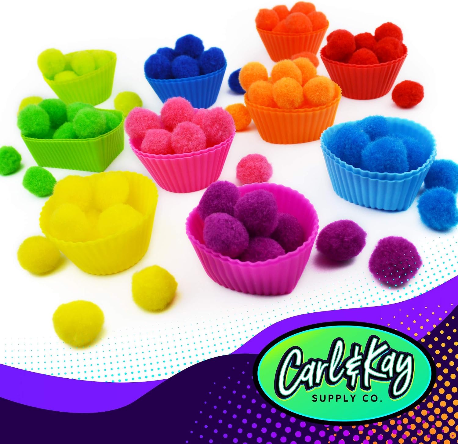 Colorful Craft Pom Poms for Kids – Sensory Play & Fine Motor Activities