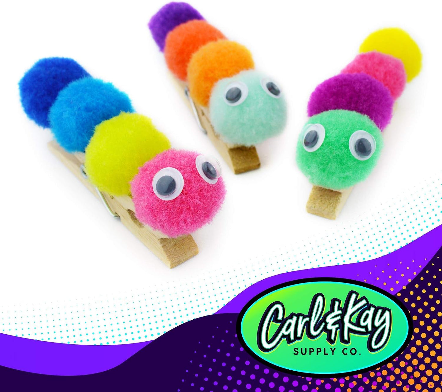 Colorful Craft Pom Poms for Kids – Sensory Play & Fine Motor Activities
