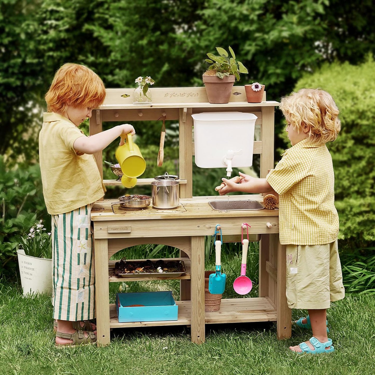 Kids Outdoor Mud Kitchen with Water Tank